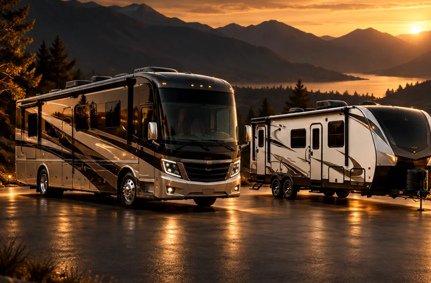 RV travel scene in Northern California supporting Next Steps for Davis RV Shoppers