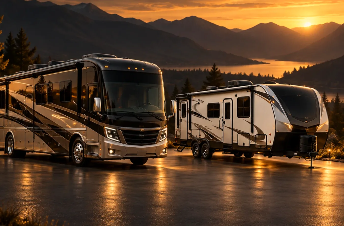 RV travel scene in Northern California supporting RV Financing