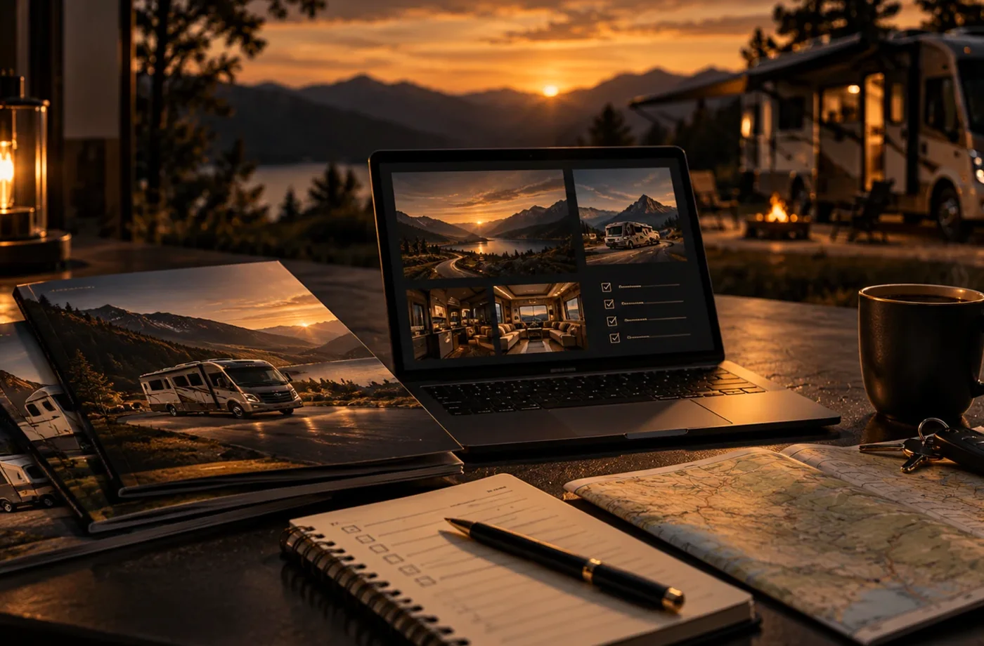 RV research and trip-planning scene supporting Common Research Mistakes to Avoid