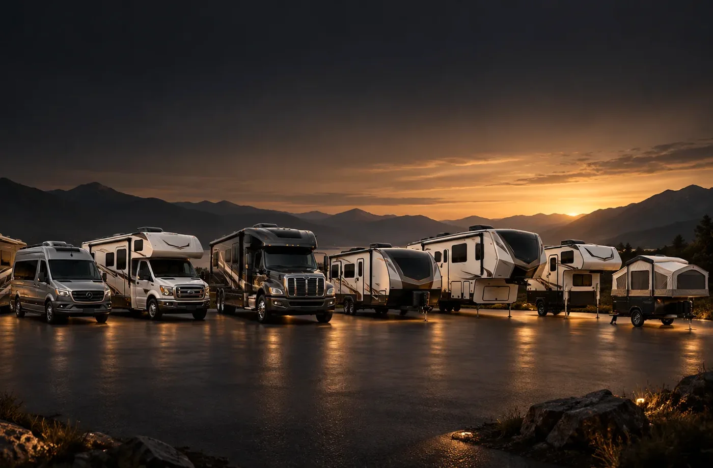RV research and trip-planning scene supporting Separate Facts, Preferences and Assumptions