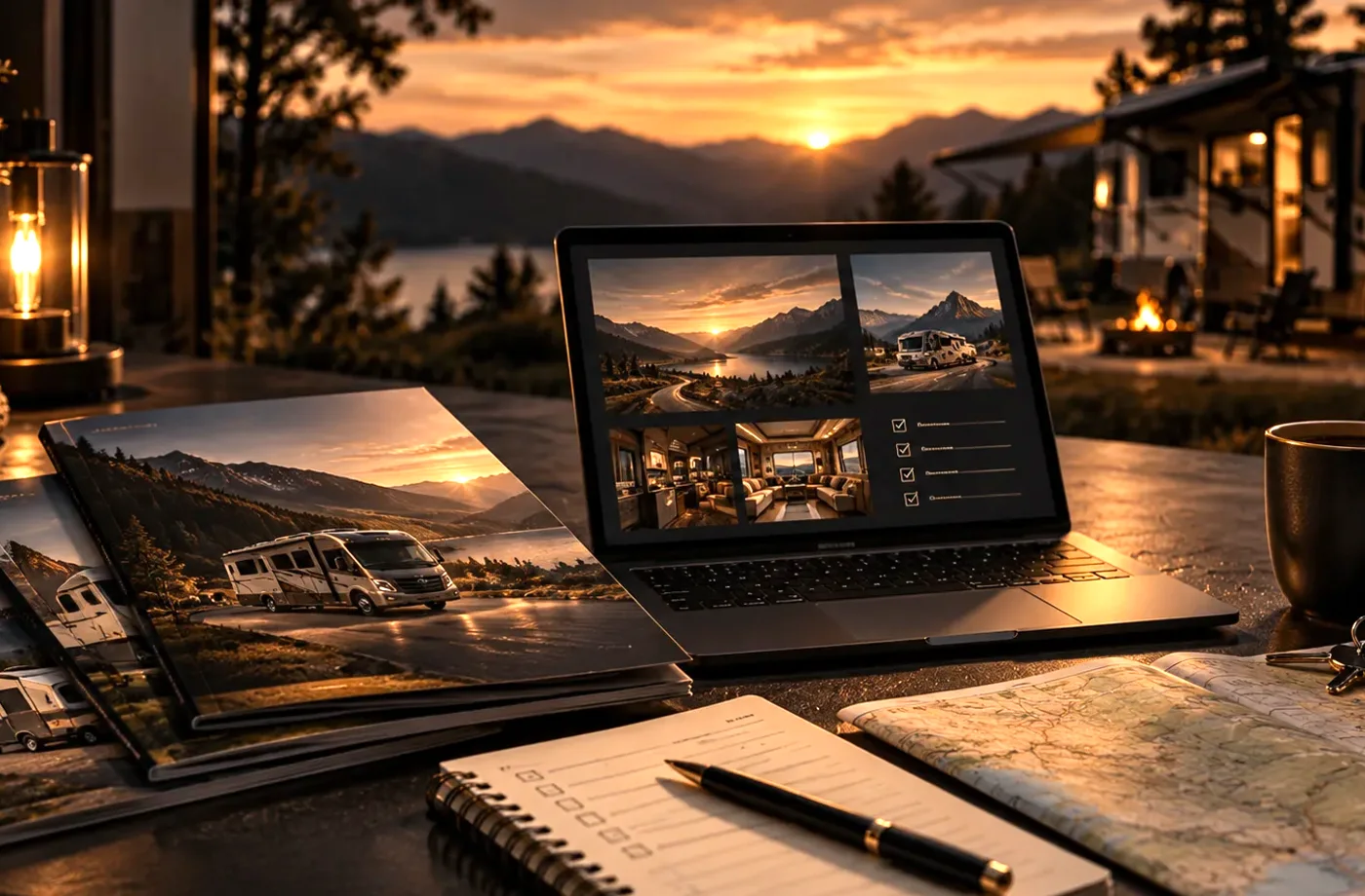 RV research and trip-planning scene supporting Common Research Mistakes to Avoid