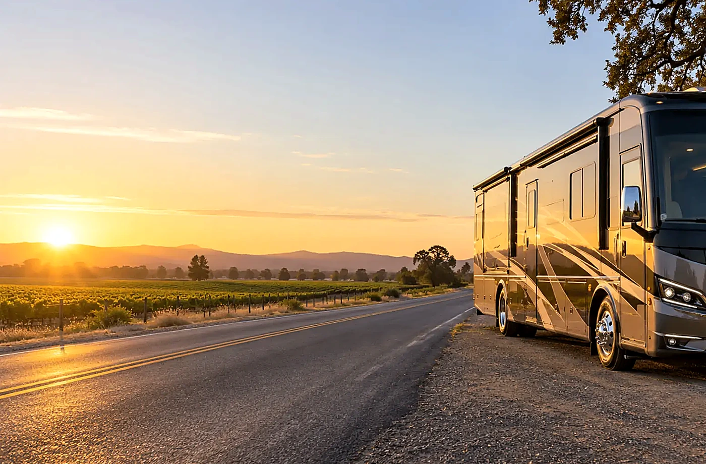 RV rental and road-trip scene supporting Choose the Right Rental Format