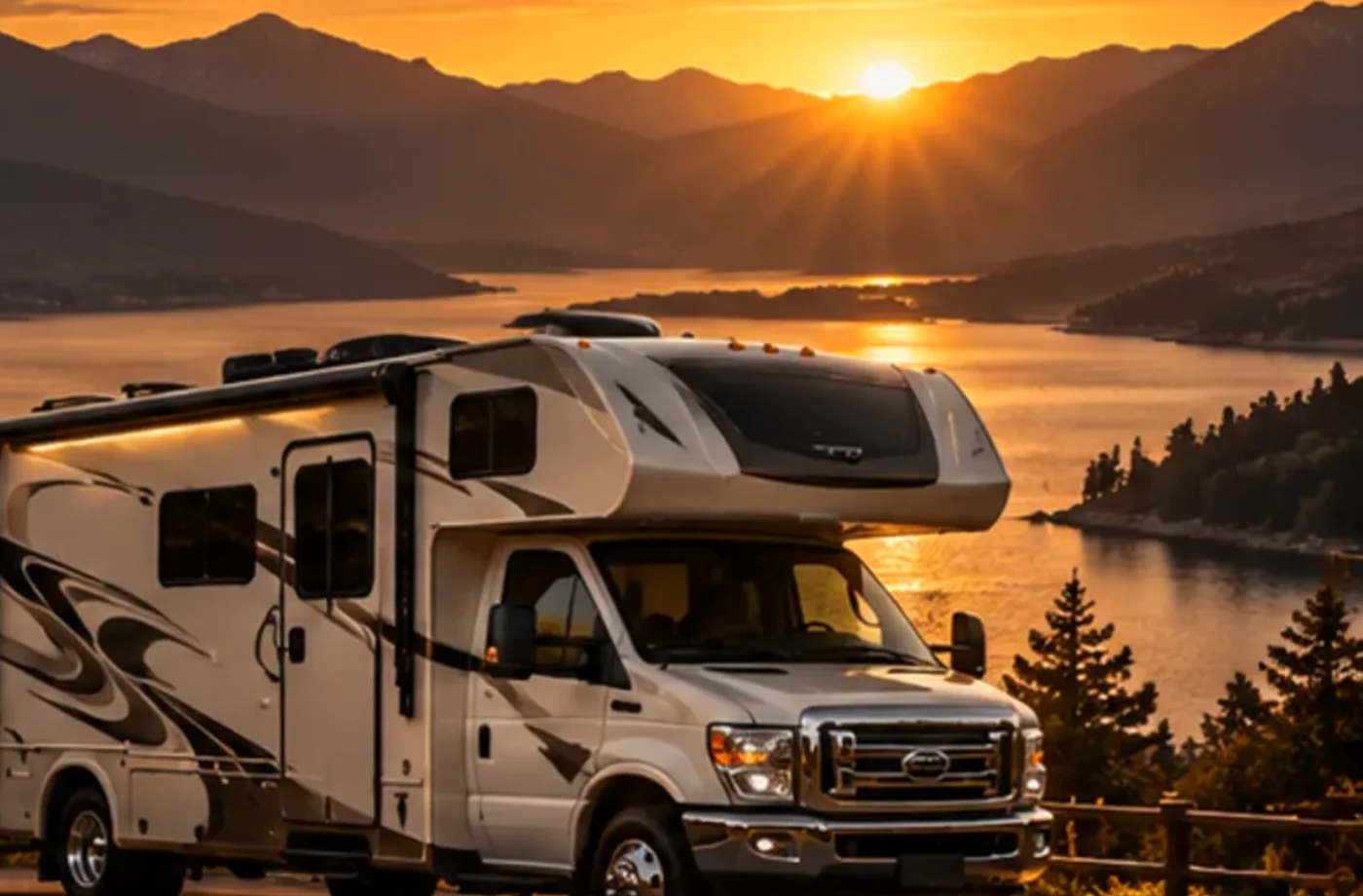 RV rental and road-trip scene supporting Class C Rentals