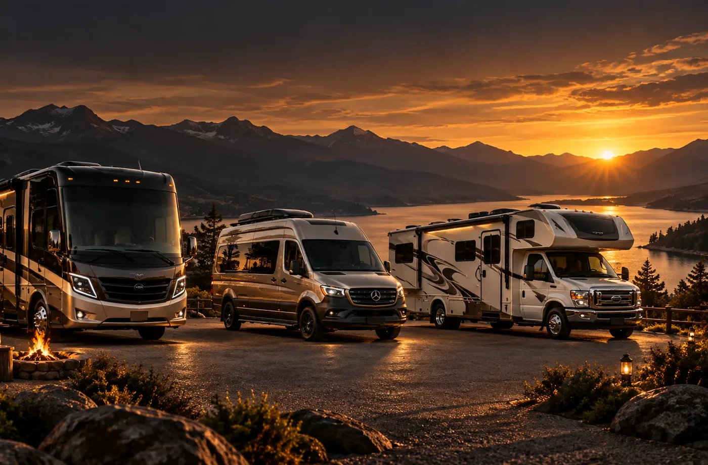 RV rental and road-trip scene supporting RV Rentals in Davis, California frequently asked questions