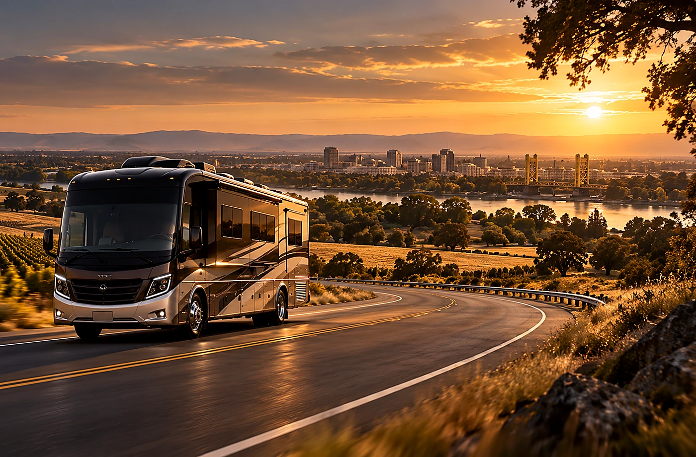 Motorhome and towable RV scene supporting Recently Added RVs in Davis, CA