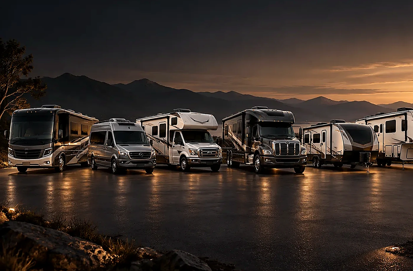Motorhome and towable RV scene supporting New RV Brand Availability